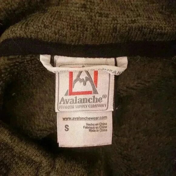 𝅺Avalanche Men's Green 1/4 Zip Pullover Sweater Jacket - Picture 2 of 8